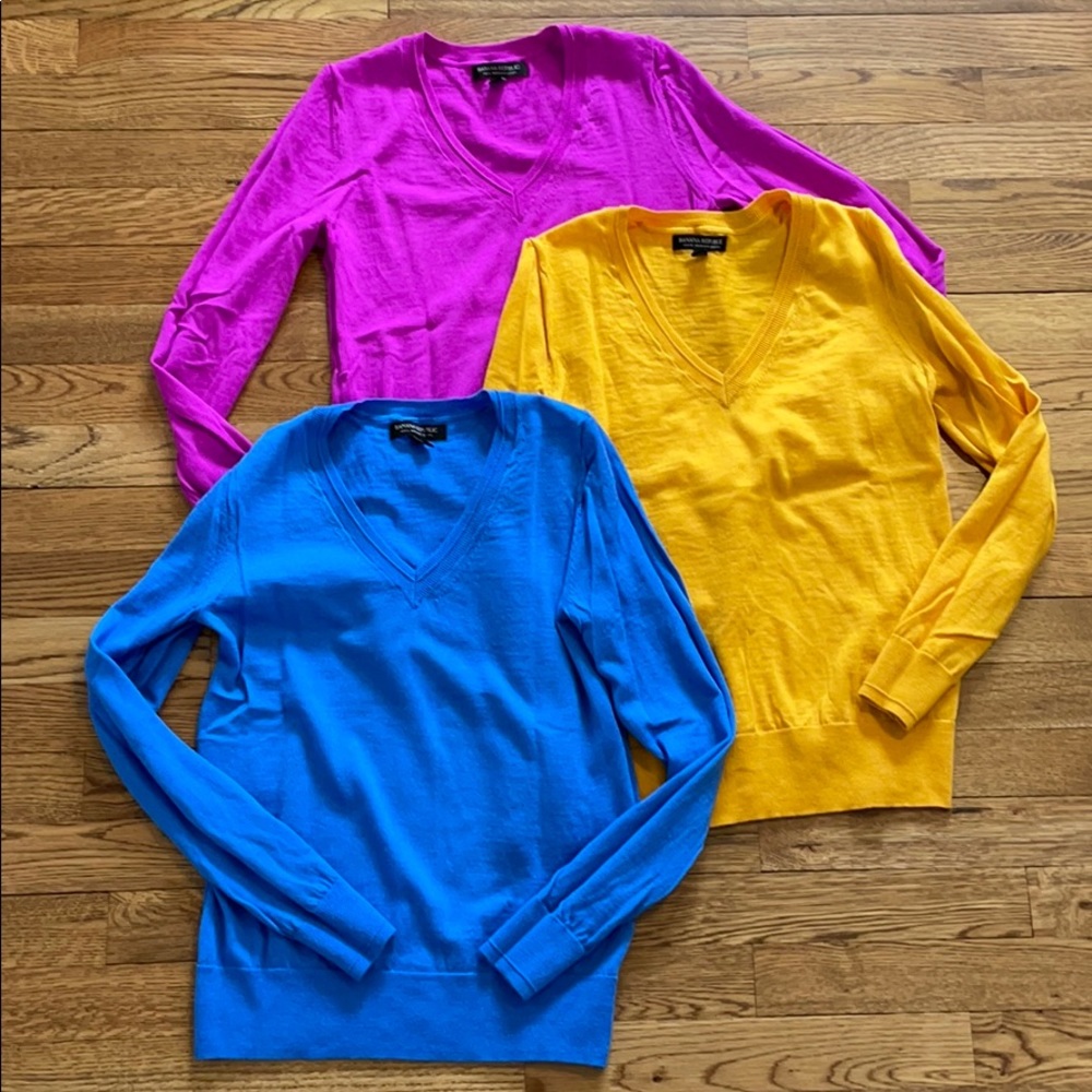 Bundle of 3 Banana Republic 100% Merino Sweaters